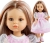 Lalka Hiszpańska 32 cm Paola Reina Amigas 04865 Miriam, klasyczna, cała z winylu, przegubowa ruchome stawy, brązowe oczy, włosy brązowe i jasne pasemka, sukienka, majteczki, skarpetki, buciki