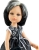 Lalka Hiszpańska 32 cm Paola Reina Amigas 04533 Ani, klasyczna, cała z winylu, szaro-niebieskie oczy, czarne z jasnymi pasemkami włosy do ramion, czarna z białym wzorkiem sukienka, majteczki, buciki