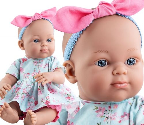 Lalka Hiszpańska 32 cm Paola Reina 05130 Minipikolina, bobas cały z winylu, dziewczynka, bez włosów, w ubranku