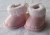 Oryginalne buty Antonio Juan dla lalki 42 cm Bobas  92004_12, różowe z futerkiem, zapinane na rzep