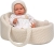 Lalka Hiszpańska 40 cm Arias 50803 bobas bez włosów  miękki brzuszek, płacze, mówi mama papa, w ubranku, smoczek, nosidełko z poduszeczką