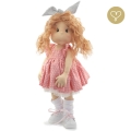 Sukienka różowa w groszki dla lalki Lullu Dolls