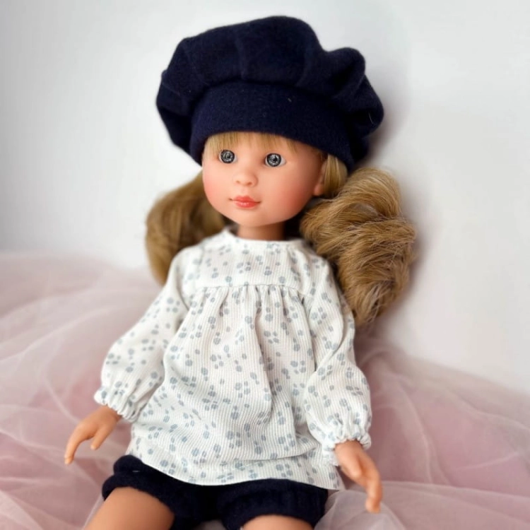 Lalka Hiszpańska 30 cm ASI 0167970 Celia, klasyczna, cała z winylu, średnio długie jasne włosy z grzywką, w ubranku
