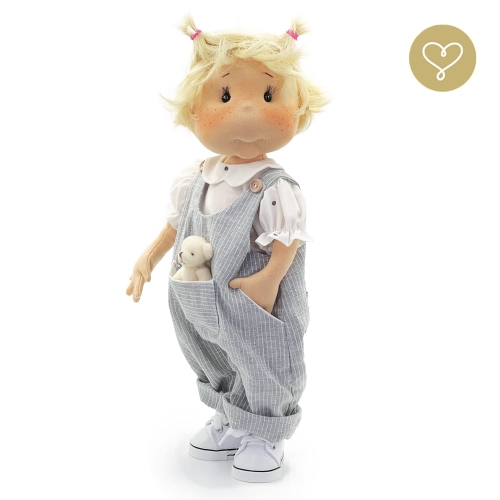 Lalka 38 cm Lullu Dolls Karolinka w ubranku, 3 warianty wyboru, na zdjęciu wariant 3 kolekcjonerski