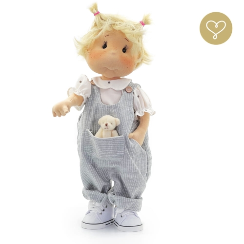 Lalka 38 cm Lullu Dolls Karolinka w ubranku, 3 warianty wyboru, na zdjęciu wariant 3 kolekcjonerski