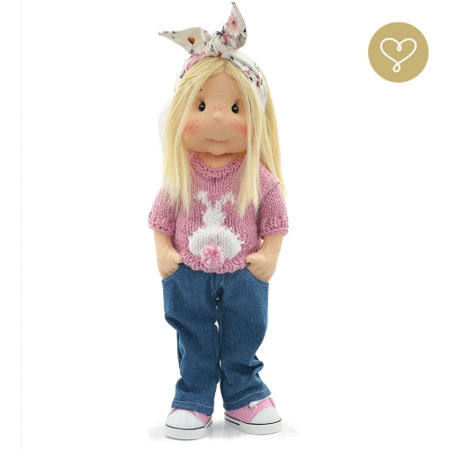 Lalka 38 cm Lullu Dolls Leila w ubranku, 3 warianty wyboru, na zdjęciu wariant 1 podstawowy