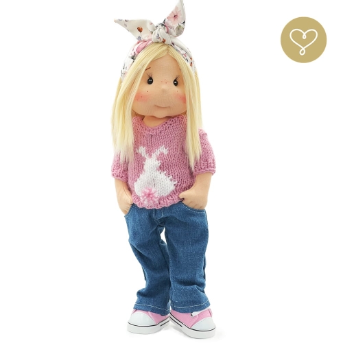 Lalka 38 cm Lullu Dolls Leila w ubranku, 3 warianty wyboru, na zdjęciu wariant 1 podstawowy
