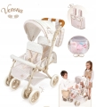 DeCuevas Toys Wózek spacerówka podwójna dla lalek 90378 Verona