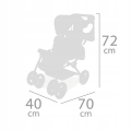 DeCuevas Toys Wózek spacerówka podwójna dla lalek 90378 Verona