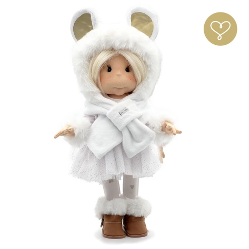 Lalka 38 cm Lullu Dolls Naomi w ubranku, 3 warianty wyboru, na zdjęciu wariant 3 kolekcjonerski