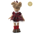 Sukienka w czerwoną kratę dla lalki Lullu Dolls