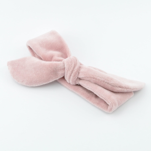 Opaska welurowa dla lalki Miniland 38 cm, Paola Reina 34 cm, Minikane 34 cm - róż