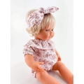 Opaska muślinowa dla lalki Miniland 38 cm, Paola Reina 34 cm, Minikane 34 cm - róż, Gloria
