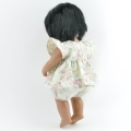 Komplet lniane bloomersy i tunika retro łączka dla lalki Miniland 38 cm, Paola Reina 34 cm i Minikane 34 cm
