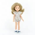 Kombinezon dla lalki Paola Reina Amigas 32 cm - pastelowa łączka