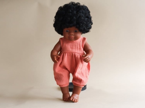 Kombinezon muślinowy dla lalki Miniland 38 cm - Terra Cotta