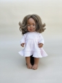 Sukienka dla lalki Miniland 38 cm - prążek, jasny róż