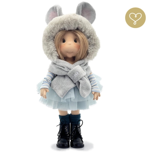 Lalka 38 cm Lullu Dolls Nikola w ubranku, 3 warianty wyboru, na zdjęciu wariant 3 kolekcjonerski