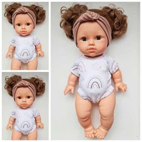 Komplet body i opaska dla lalki Paola Reina 34 cm i Minikane 34 cm