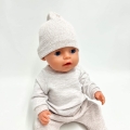 Dres - czapka dla lalki Baby Born 43 cm, beż