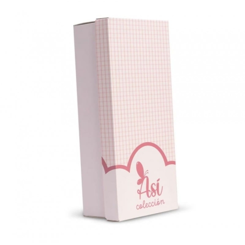 Lalka Hiszpańska 30 cm ASI 0457740 Oli, bobas bez włosów, miękki brzuszek, w ubranku, buteleczka