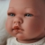 Lalka Hiszpańska 43 cm ASI 0367850 Maria, bobas bez włosów, z rzęsami, cała z winylu, dziewczynka, w ubranku, odkręcana buteleczka