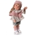 Lalka Hiszpańska 45 cm Antonio Juan 28331 Bella, lalka klasyczna, cała z winylu, gęste, długie do pasa lekko falowane blond włosy z grzywką, siedzi i stoi samodzielnie, w ubranku