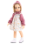 Lalka Hiszpańska 32 cm Paola Reina Amigas 04690 Carla, klasyczna, cała z winylu, niebieskie oczy, blond włosy, sukienka, wiązana czapeczka, majteczki, skarpetki, buciki