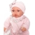 Lalka Hiszpańska 27 cm Antonio Juan 12443 Petit, bobas miękki brzuszek, bez włosów, namalowane rzęsy, w ubranku, smoczek, śpiworek