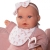Lalka Hiszpańska 27 cm Antonio Juan 11325 Kika, bobas miękki brzuszek, płacze, mówi mama papa, bez włosów, w ubranku, magnetyczny smoczek, kocyk