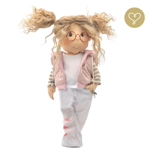 Lalka 38 cm Lullu Dolls Blue wersja 3 w ubranku, 3 warianty wyboru, na zdjęciu wariant 3 kolekcjonerski