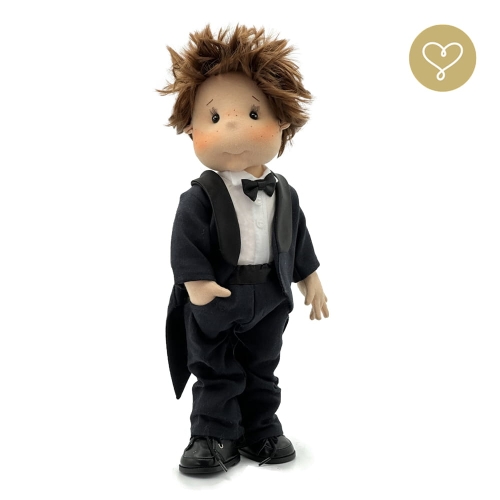 Lalka 38 cm Lullu Dolls Wyjątkowy Romek w ubranku do ślubu, 3 warianty wyboru, na zdjęciu wariant 3 kolekcjonerski