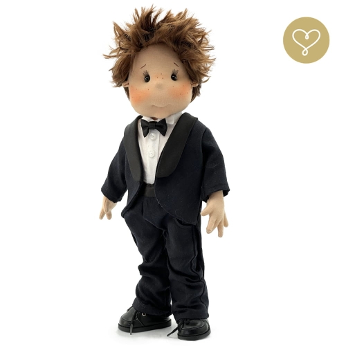 Lalka 38 cm Lullu Dolls Wyjątkowy Romek w ubranku do ślubu, 3 warianty wyboru, na zdjęciu wariant 3 kolekcjonerski