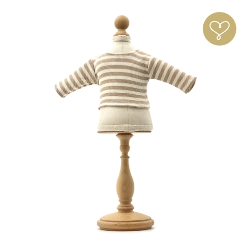 Bluzka w paski brązowe dla lalki 38 cm Lullu Dolls