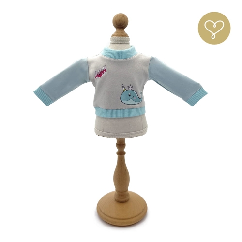 Bluzka Wielorybek dla lalki 38 cm Lullu Dolls