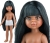 Lalka Hiszpańska 32 cm Paola Reina Amigas 14829 Nora, klasyczna, cała z winylu, w majteczkach, bez ubranka, ciemna skóra, brązowe oczy, długie do pasa czarne włosy z grzywką