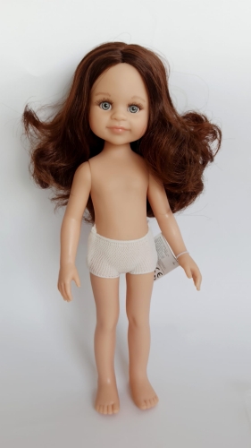 Lalka Hiszpańska 32 cm Paola Reina Amigas 048591 Salu w majteczkach, bez ubranka, niebieskie oczy, brązowe włosy