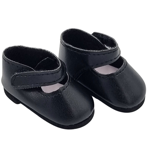 Oryginalne buty Paola Reina dla lalki 32 cm Amigas 63601 czarne z paseczkiem zapinane na rzep