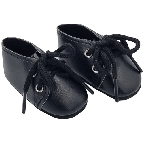 Oryginalne buty Paola Reina dla lalki 32 cm Amigas 63222 czarne wiązane buciki