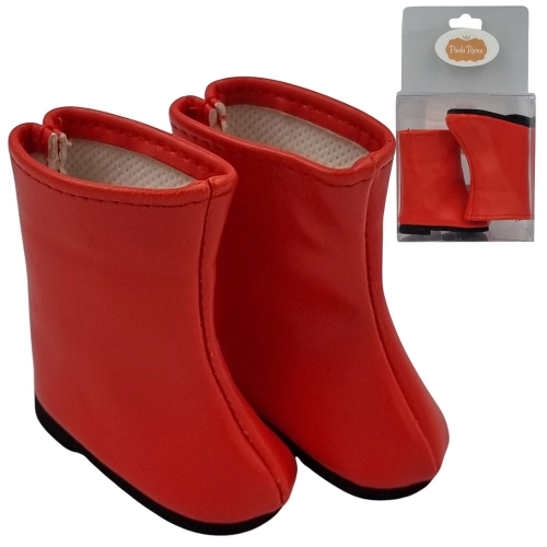 Oryginalne buty Paola Reina dla lalki 32 cm Amigas 63217 czerwone kozaczki zapinane na rzep