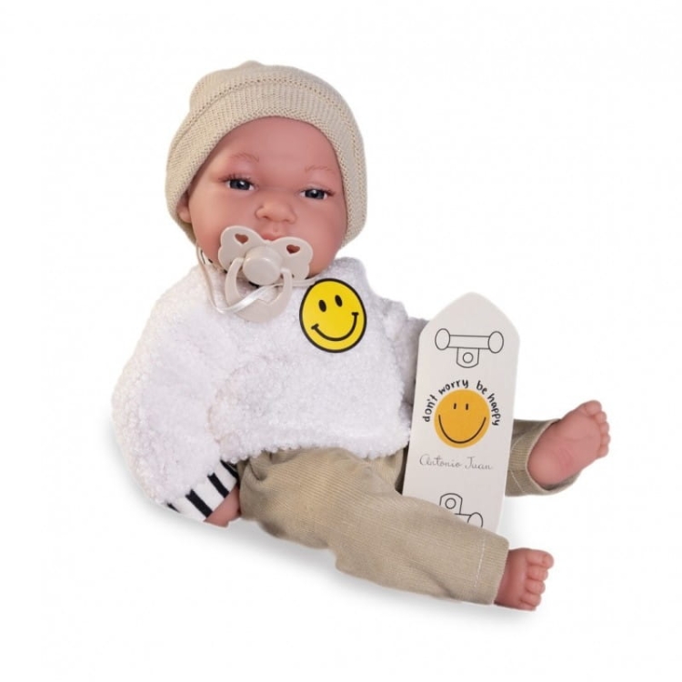 Lalka Hiszpańska 33 cm Antonio Juan 60149 Baby Tonet, bobas cały z winylu, chłopiec, ubranko, smoczek