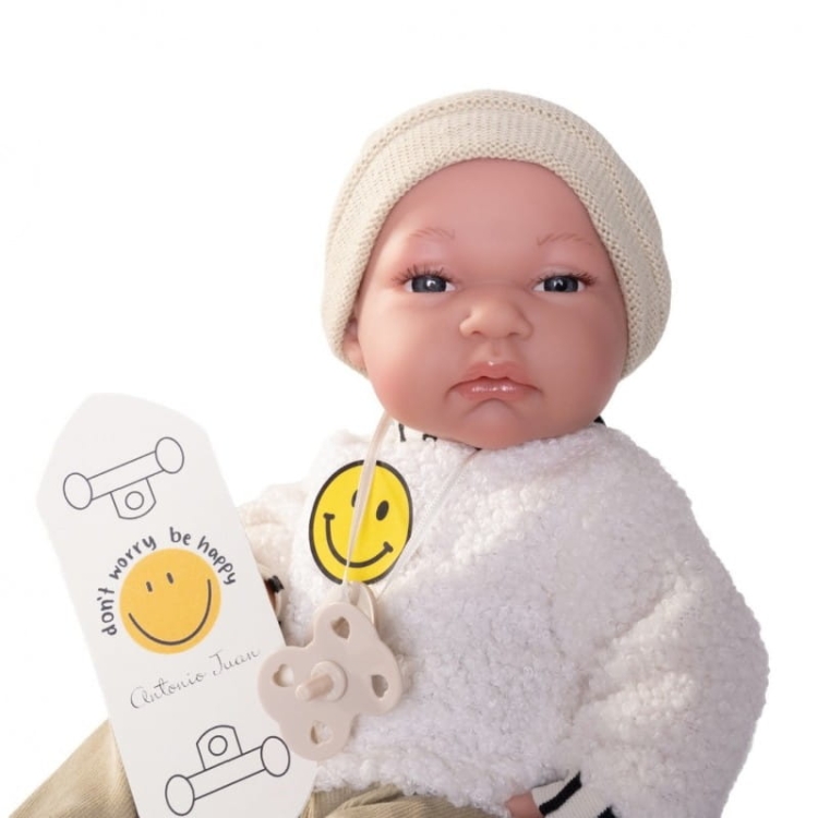 Lalka Hiszpańska 33 cm Antonio Juan 60149 Baby Tonet, bobas cały z winylu, chłopiec, ubranko, smoczek