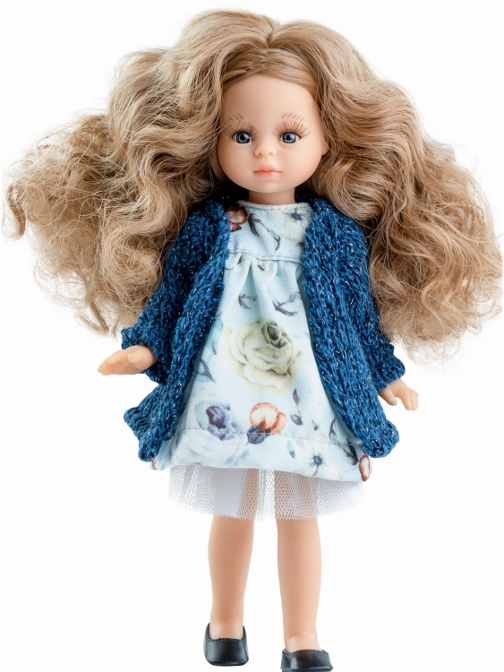 Oryginalne ubranko Paola Reina dla lalki 21 cm Mini Amigas 52114, sukienka, sweterek