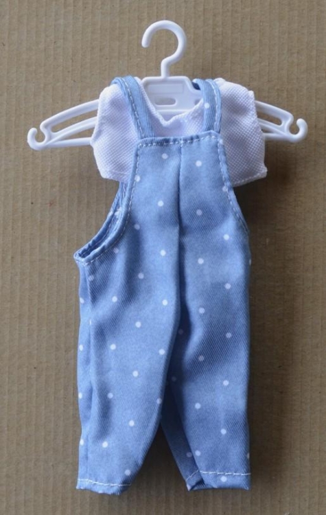 Oryginalne ubranko Paola Reina dla lalki 21 cm Mini Amigas 52131, koszulka top, spodnie ogrodniczki