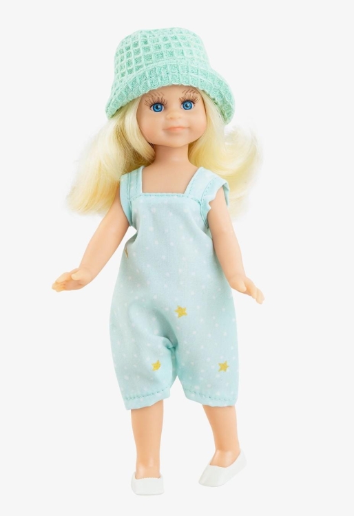 Oryginalne ubranko Paola Reina dla lalki 21 cm Mini Amigas 52136, kombinezon, kapelusz
