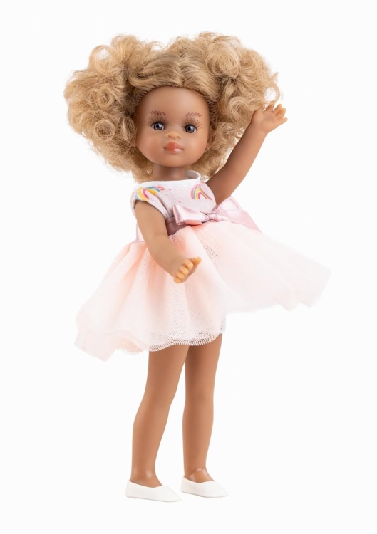 Oryginalne ubranko Paola Reina dla lalki 21 cm Mini Amigas 52133, sukienka, majteczki