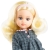 Lalka Hiszpańska 32 cm Paola Reina Amigas 04687 Laura, klasyczna, cała z winylu, niebieskie oczy, jasnoblond włosy, szara sukienka w krateczkę, majteczki, opaska na głowę, różowe buciki