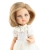 Lalka Hiszpańska 32 cm Paola Reina Amigas 04871 Carla, klasyczna, cała z winylu, przegubowa ruchome stawy, szaro-niebieskie oczy, blond włosy do ramion, kremowa sukienka, majteczki, buciki