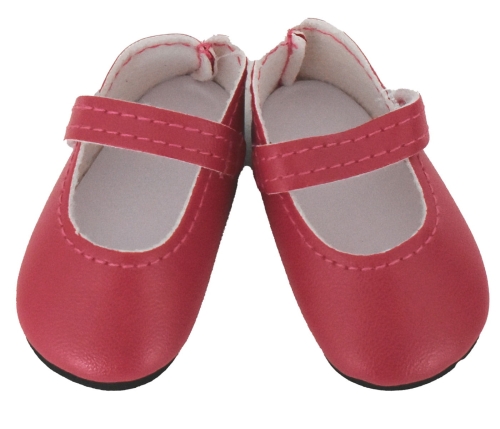 Oryginalne buty Paola Reina dla lalki 32 cm Amigas 63608 ciemnoróżowe z paseczkiem zapinane na rzep